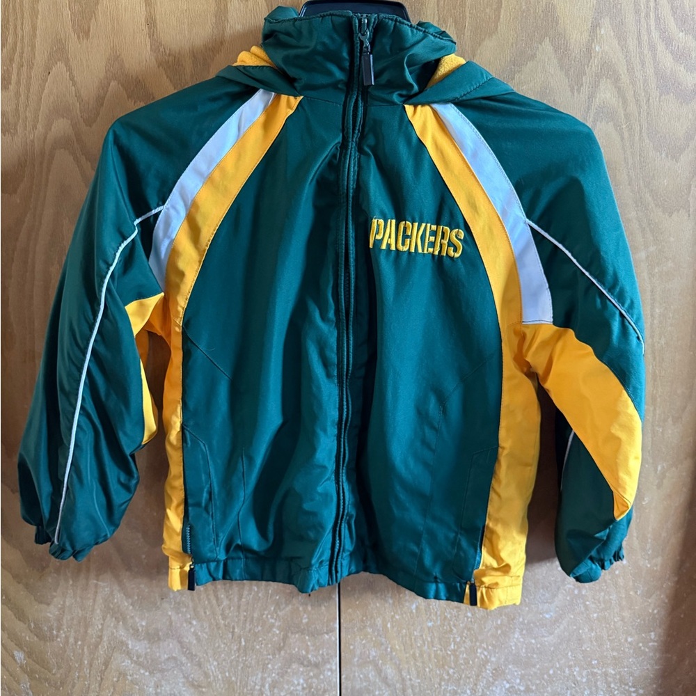 NFL Packers Kids Raincoat - Green and Yellow